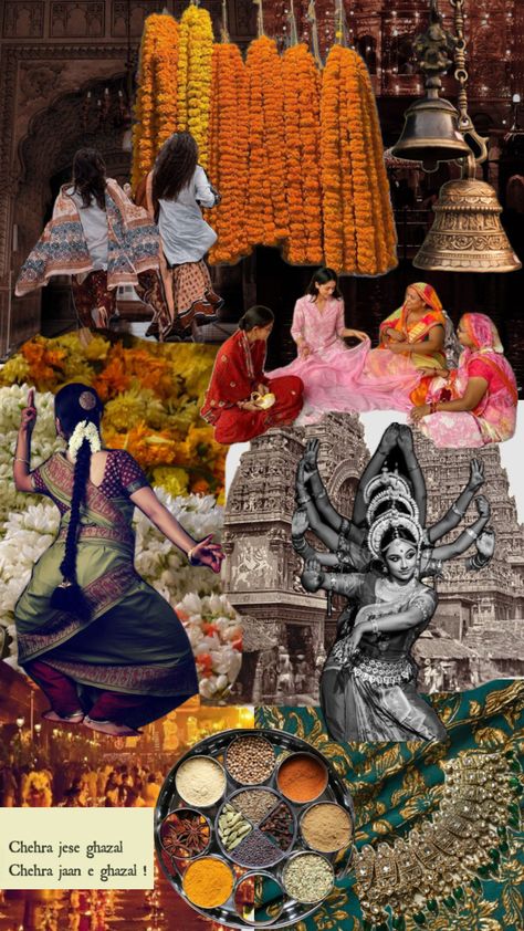 INDIA 💛🧡 #india #indian #indiangirl #culture #tradition #temple #indianaesthetic Frida Kahlo, Indian Aesthetic Wallpaper, South Indian Culture, Art Forms Of India, Pakistani Art, South Asian Aesthetic, Rajasthani Art, South Asian Art, India Culture