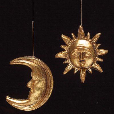 ZiaBella 2 Piece Sun and Moon Ornament Set (Set of 2) Sun Ornament, Alexandra Savior, I Spy Books, Moon Ornament, Rubber Soul, Moon And Sun, Florence The Machines, Abbey Road, Hozier