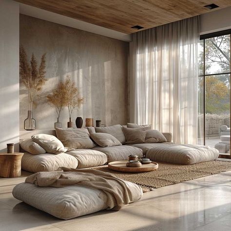 Elegant Simplicity in Cozy Minimalist Living Room Interiors • 333k+ Inspiring Lifestyle Ideas Cozy Minimalist Living Room, Living Room Interiors, Low Seating, Decor Salon, Cozy Minimalist, Minimalist Living Room Design, Casa Country, Design Aesthetics, Lifestyle Ideas