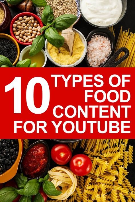 Want to start a food based YouTube channel? Here's 10 great types of video content you can produce to get started!  #foodbloggersofcanada Content For Youtube, Build A Library, Healty Dinner, Youtube Channel Ideas, Food Content, Food Channel, Cooking Channel, Recipe For Mom, Great Food