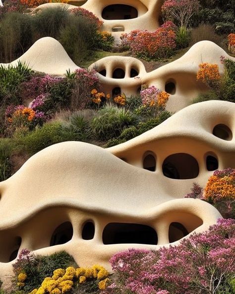 Non Eurocentric Features, Designs Inspired By Nature, Curves In Nature, Gaudi Aesthetic, Architecture Inspired By Nature, Curved House, Form Exploration, Shapes In Nature, Design Inspired By Nature