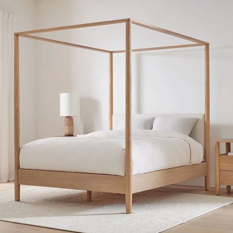 Best Canopy Beds Wood Canopy Bed, West Elm Bedding, Modern Upholstered Beds, Leather Daybed, Whimsical Bedroom, Canopy Bed Frame, Bed Comforter, Built In Bed, Headboard Cover