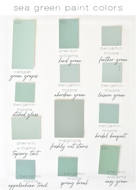 Sea Green Paint Colors & Doors Blue Green Exterior Paint Colors, Sea Green Paint Colors, Seaglass Paint Colors, Sea Green Paint, Light Teal Paint, Mint Door, Green Exterior Paints, Green Exterior House Colors, Exterior Door Colors