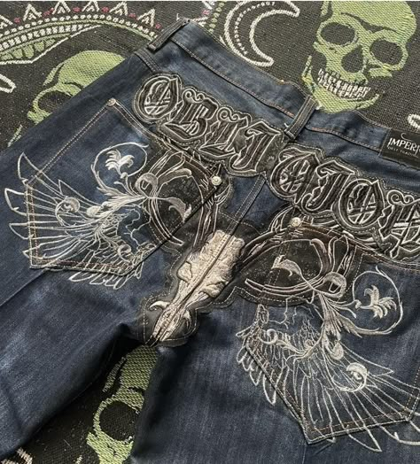 Affliction Pants, Y2k Grunge Fashion, Affliction Jeans, Affliction Clothing, Baggy Clothes, Fits Clothes, Fire Fits, 2000s Fashion Outfits, Swaggy Outfits