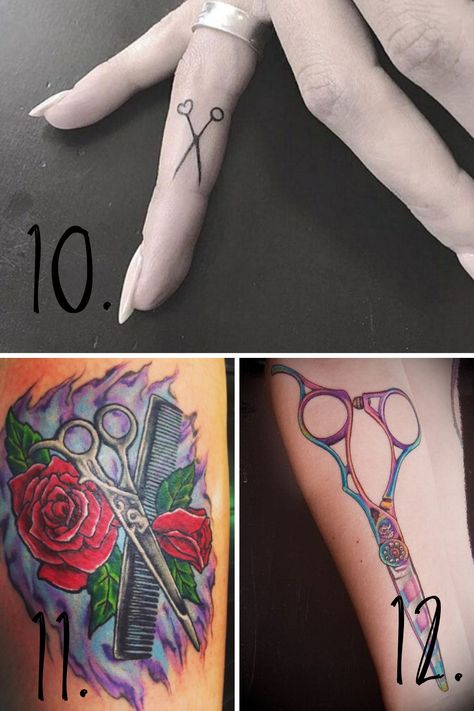 Scissor tattoo ideas for hairstylist tattoos - tattooglee Hair Stylist Tattoo Ideas, Hair Stylist Tattoo Designs, Dog Groomer Tattoo, Scissor Tattoos, Hair Stylist Tattoo, Cosmetology Tattoos, Hairdresser Tattoos, Hairstylist Tattoos, Sewing Tattoos