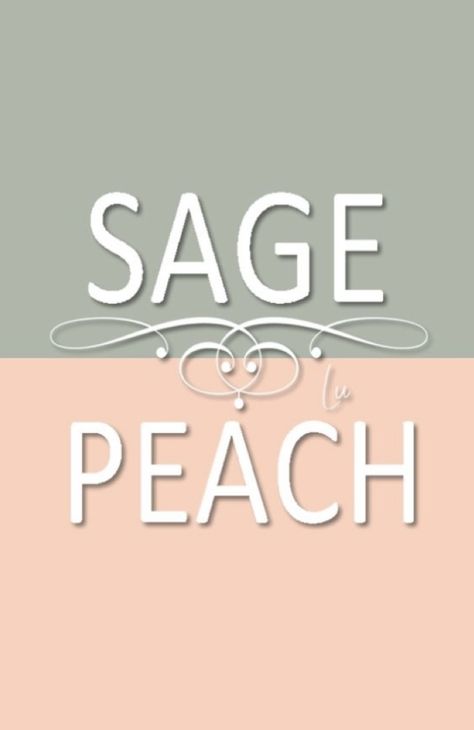 Sage Green And Peach, Peach Colour Combinations, Peach Bedroom, Peach Nursery, Peach Color Palettes, Wall Color Combination, Green Laundry, Peach Walls, Peach Palette