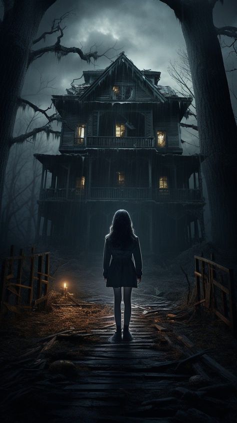 Haunting home Horror Pics Scary Halloween, Haunted House Pictures, Scary Ghost Videos, Creepy Circus, Ghost Caught On Camera, Dark Forest Aesthetic, Witch Pictures, Disney Character Drawing, Ghost Videos