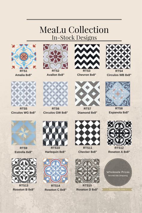 cement tiles mealu collection Tiny Space Hacks, Hacienda House, Space Hacks, Pattern Reference, Concrete Tile Floor, Cement Tile Floor, Geometric Tile Pattern, Tile Making, Patterned Tile