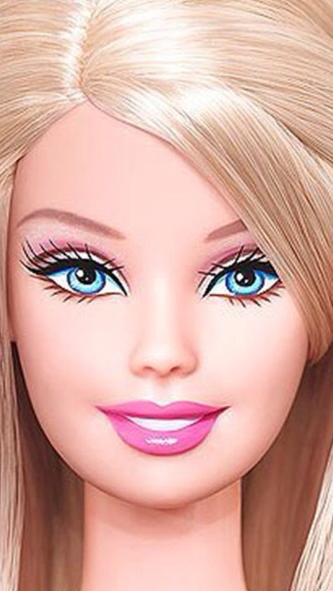 Barbie makeup Barbie Makeup, Barbie Doll, I Hope, Lips, Blonde, Makeup, Hair, Pink, Blue