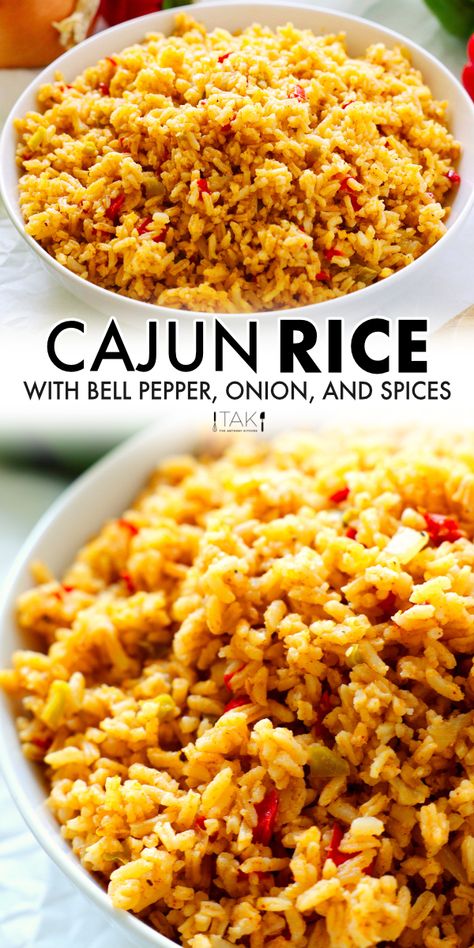 Easy Cajun Rice, Cajun Rice Recipes, Rice Recipes For Dinner Side Dishes, Cajun Side Dishes, Quick And Easy Side Dishes, Cajun Rice Recipe, Rice Dishes Recipes, Cajun Rice, Rice Side Dish Recipes