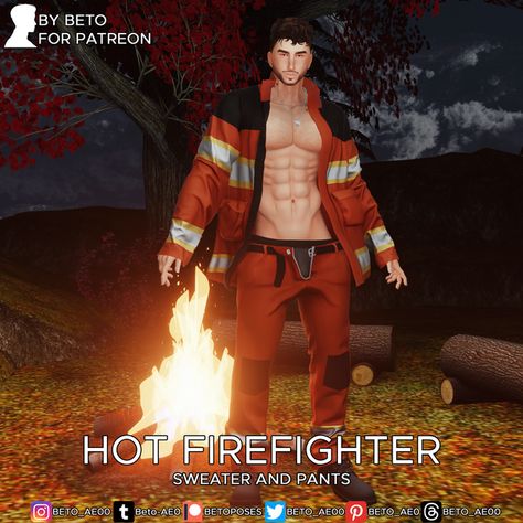 Hot Sims 4 Male Cc, Lgbtq Style, Firefighter Pants, Hot Firefighter, Gay Outfits, Sims 4 Men Clothing, Sims 4 Male Clothes, Male Clothes, Gay Comics