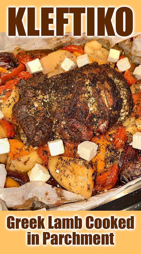 Kleftiko Recipe, Lamb Kleftiko, Potatoes And Vegetables, Greek Lamb, Slow Roast Lamb, Greek Cooking, Lamb Roast, Dinner Guests, Greek Dishes