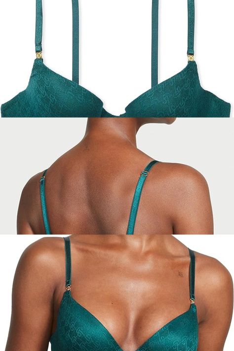 67% Recycled Polyamide, 33% Elastane
Hook and Eye closure
Hand Wash Only
Introducing our newest launch in bras, the Icon Monogram Demi Bra. Our latest and greatest Push Up bra enhances your natural shape while providing a customized light lift. This Push Up bra features custom padding per cup size that molds to you for a perfect fit. Vs Monogram, Lace Bras, Everyday Bra, Demi Bra, Iconic Women, Push Up Bra, Push Up, Victoria's Secret, Monogram