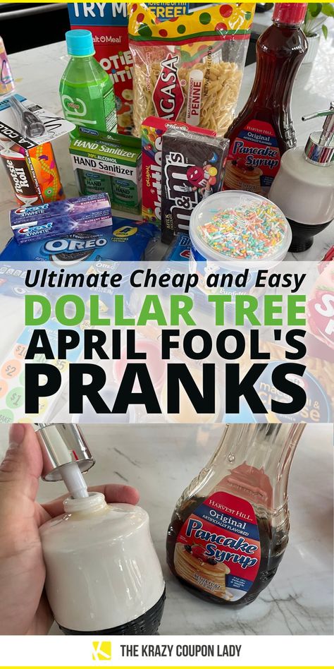 12 Ultimate Dollar Tree April Fool's Pranks for $2.50 or Less Adult April Fools Pranks, Quick And Easy April Fools Pranks, Pranksgiving Ideas, Pranks Ideas For Adults, Diy April Fools Day Pranks, April Fools Pranks For Teenagers, Easy April Fools Pranks For Kids, Last Minute April Fools Pranks, April Fools Pranks For Kids