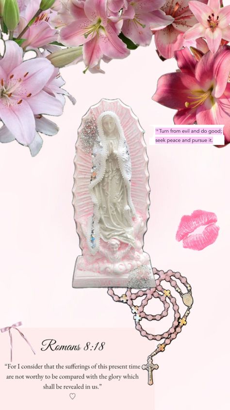 Catholic Aesthetic Wallpaper, Pink Virgin Mary, Aesthetic Wallpaper Christian, Mary Guadalupe, Catholic Aesthetic, Wallpaper Christian, Catholic Wallpaper, Christian Quotes Wallpaper, Simple Iphone Wallpaper