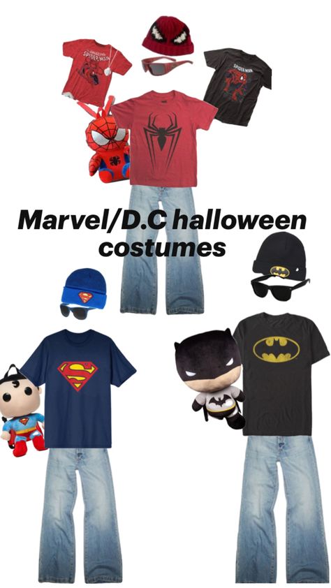 Batman Superman Spiderman Superman Halloween, Spiderman Halloween Costume, Trio Halloween Costume Ideas, Superman Spiderman, Batman Halloween, Trio Halloween Costume, Trio Costumes, Superman And Spiderman, Batman Costumes