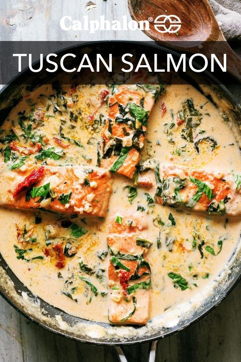 Can Salmon Recipes, Salmon Recipe Oven, Creamy Garlic Tuscan Salmon, Whole Salmon Recipe, Foil Salmon, Whole30 Salmon Recipes, Broiled Salmon Recipes, Salmon Recipe Pan, Salmon With Spinach