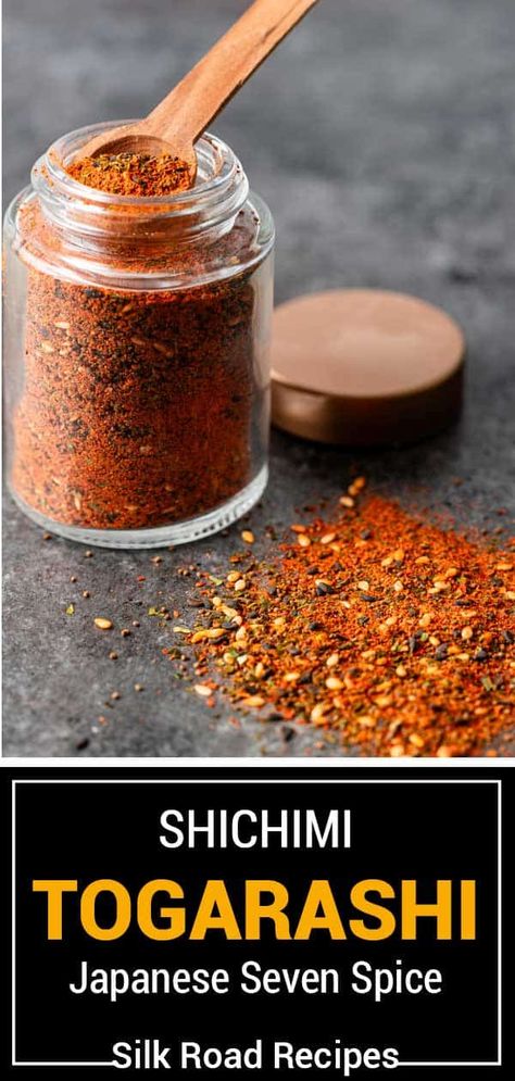 Togarashi is a traditional Japanese spice blend brimming with spicy, savory, aromatic, and fruity flavors. Try this versatile blend today! Togarashi Seasoning, Seven Spice, Japanese Spices, Shichimi Togarashi, Sauce Pesto, Homemade Seasoning, Homemade Spice Mix, Spice Blends Recipes, Spice Mix Recipes