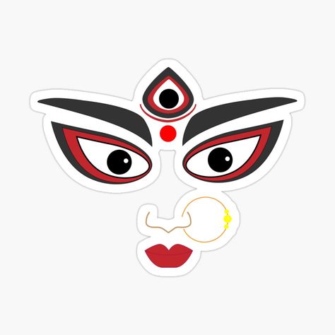 Get my art printed on awesome products. Support me at Redbubble #RBandME: https://www.redbubble.com/i/sticker/Eyes-of-Durga-by-newtotem/151654295.EJUG5?asc=u Durga Eyes, Eye Icon, Goddess Durga, Durga Goddess, Trending Topics, Bollywood Actress, My Art, Awesome Products, Art Prints