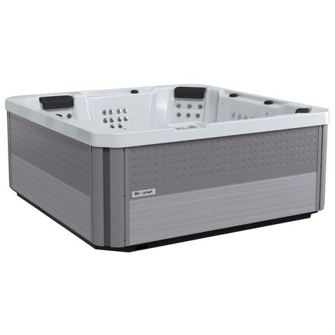 Lifesmart Palmetto 6-Person 72-Jet 230V Acrylic Spa with Lounge Seating - On Sale - Bed Bath & Beyond - 38451987 Sport Pool, Comfortable Lounge, Tub Pools, Sports Toys, Water Filtration System, Outdoor Store, Lounge Seating, Spa Hot Tubs, Pool Hot Tub