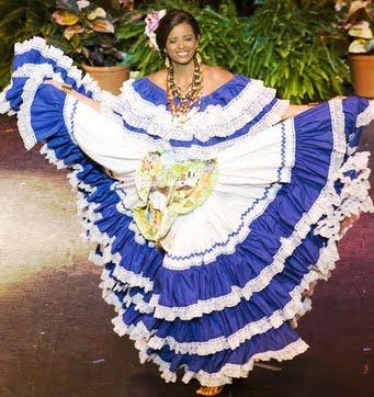 Venezuela woman wearing the traditional venezuelan dress El Salvador Culture, Folklorico Dresses, Traditional Mexican Dress, Folk Clothing, Culture Clothing, Western Style Outfits, Folk Dresses, Mexican Dresses, Honduras