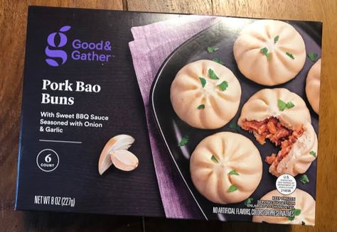 As you might be able to tell by now, the freezer section at Target should not be skipped. These buns cook up in the microwave (after just one minute!) and are deliciously plump. Good And Gather Target, Pork Bao Buns, Target Snacks, Pork Bao, Vegetable Cutlets, Target Food, Frozen Food Packaging, Brand Food, Vegetable Packaging