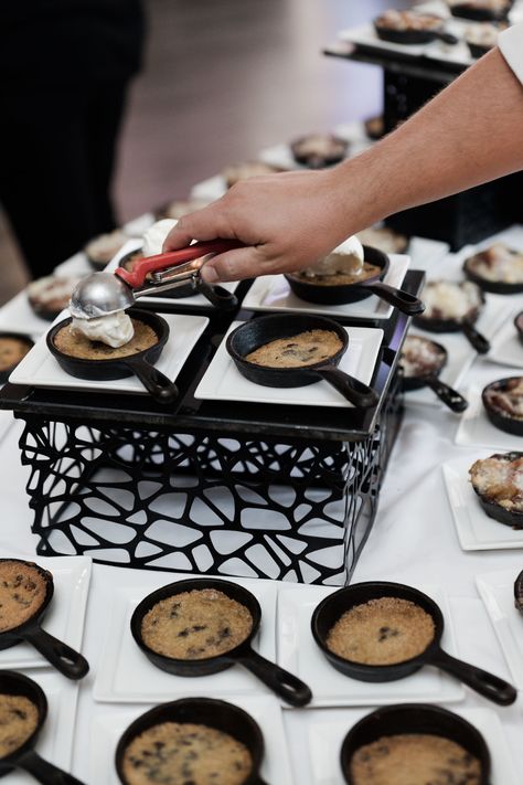 WHAT'S FOR DESSERT? How about warm cookie skillets topped with vanilla ice cream? Okay, we can make yours a hot cobbler ala mode. Can you imagine what your wedding guests are saying as they leave leave your reception? At Coast, Winconsin's most beautiful event venue with the best view of Lake Michigan, the Zilli Hospitliity Group has created the most delicious wedding cocktail hour, dinner & dessert menu imaginable. Bar Ideas Wedding, Wedding Cocktail Hour Food, Ice Cream Wedding, Cocktail Hour Food, Wedding Cocktail Hour, Dinner Menu Ideas, Wedding Extras, Lampang, Cocktail Hour Wedding