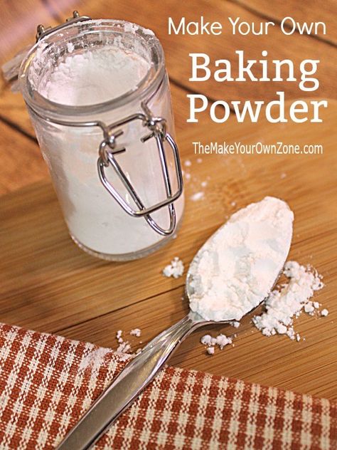 Make Your Own Baking Powder Substitute Thermomix, Make Baking Powder, Homemade Baking Powder, Baking Powder Recipe, Baking Powder Substitute, Homemade Dry Mixes, Baking Soda Benefits, Cooking Substitutions, Homemade Pantry