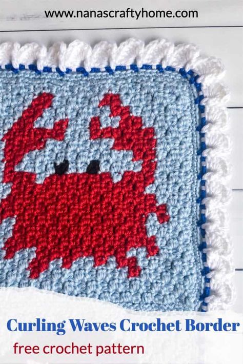 Corner To Corner Graphgan, Crochet Hotpad, Crochet Ocean, Waves Crochet, Corner To Corner Crochet Pattern, Crochet Blanket Border, C2c Crochet Pattern Free, Crochet Blanket Edging, Border Patterns