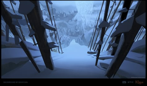 ArtStation - KLAUS - Backgrounds & Layouts #2, David Gau Klaus Background Art, The Long Dark Game Aesthetic, Snow Concept Art, Winter Concept Art, Klaus Background, Animation Background Art, Spa Studio, Bg Design, Color Script