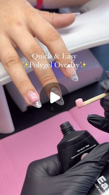 Polygel Nails Tips, Polygel Overlay Nails, Polygel Almond Nails, Nail Filing Tips Shape, How To Apply Polygel Nails, Cute Overlay Nails, Rubber Base Nails, Polygel Application, Diy Polygel Nails