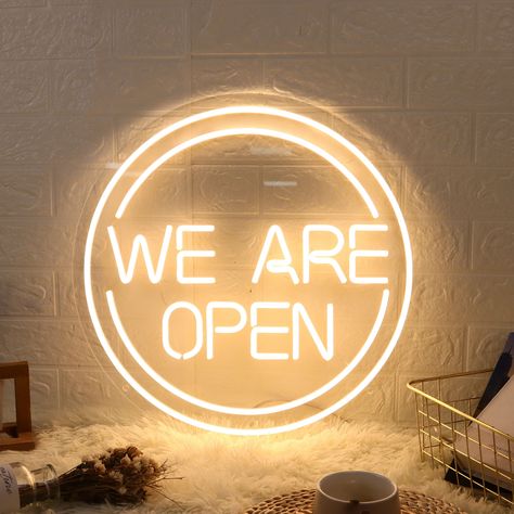 #NeonLightSigns #BrightIdeas #NeonSigns #BrightIdeas Open For Business Logo, We Are Open For Business Signs, We Are Open For Business Posts, Open For Business Image, Led Logo Design, Thrift Business, Neon Logo Design, Light Logo Design, Open For Business Sign