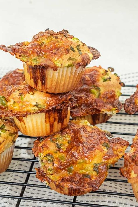 Breakfast Muffins Gluten Free, Protein Breakfast Muffins, Gluten Free Breakfast Muffins, Savory Breakfast Muffins, High Protein Muffins, Savoury Breakfast, Muffins Gluten Free, Breakfast Muffin, Healthy Breakfast Muffins