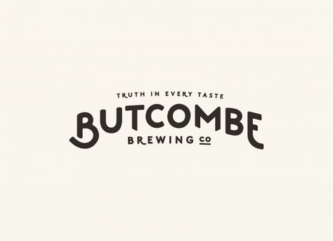 Butcombe Brewery rebrands to shake off “dinosaur” image - Design Week Steakhouse Logo Design, Custom Type Logo, Restobar Logo, Wordmark Logo Typography, Layout Portfolio, Brewery Logo, Create Logo, Bar Logo, Logo Type