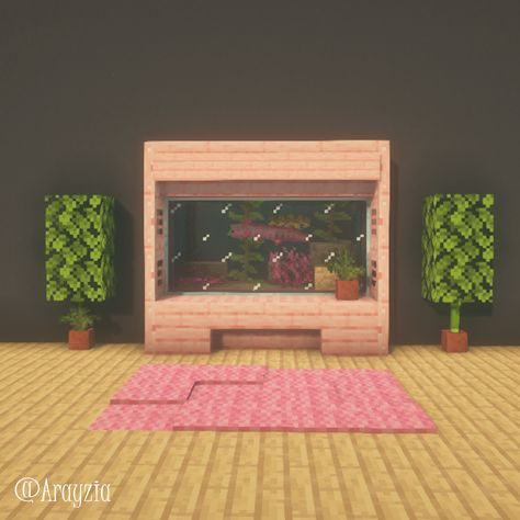 Inspo for Minecraft, Axolotl, Aquarium, Cute, Pink, Cottagecore, Gaming, Fish, Decoration, Interior, MC, Gaming, Videogames, Cherry Blossom Decoration Ideas For Minecraft House, Cute Minecraft House Decor Ideas, Cute Minecraft Ideas Interior, Cute Room Minecraft, Cherry Blossom House Minecraft Inside, Things To Add In Minecraft House, Cute Interior Minecraft, Cinnamon Roll Minecraft House, Minecraft Pink Living Room