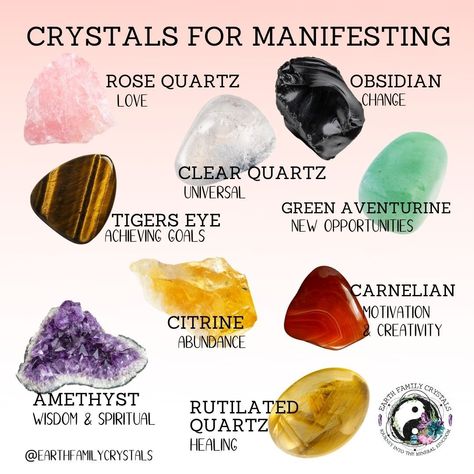 Good Crystals For Manifesting, Manifestation Crystals Aesthetic, Must Have Crystals For Witches, Crystal Grid For Success, Best Stones For Manifesting, Stones For Manifesting, Crystals To Meditate With, Stones For Manifestation, Crystal Grid For Manifestation