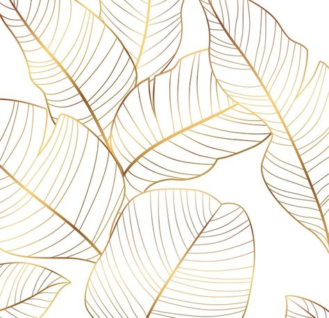 Free Vector | Free vector gradient golden linear background Clay Patterns, Avatar 1, Vector Gradient, Summer 25, Leaves Vector, Thai Art, Leaf Background, Golden Leaves, Backdrops Backgrounds