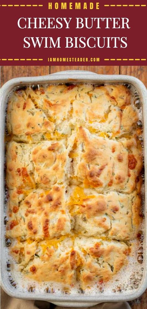 Garlic Cheese Biscuits, Butter Swim Biscuits, Garlic Cheddar Biscuits, Butter Biscuits Recipe, Cheddar Cheese Biscuits, Swim Biscuits, Easy Homemade Biscuits, Frozen Biscuits, Homemade Biscuits Recipe