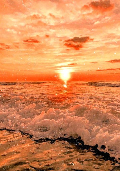 Water, The Ocean, Sun, Orange Aesthetic, The Sun, Orange