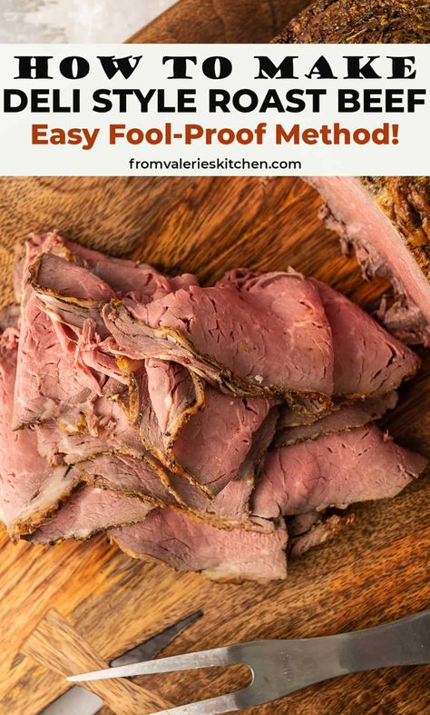 Make Your Own Lunch, Roast Beef Seasoning, Deli Style Roast Beef, Deli Roast Beef, Deli Meat Recipes, Sirloin Roast, Sliced Roast Beef, Roast Beef Sandwiches, Homemade Lunch