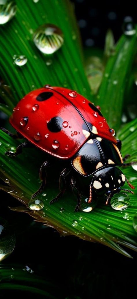 Ladybug Wallpaper Insects, Ladybug Quotes, Ladybug Wallpaper, Cellphone Wallpaper Backgrounds, Lady Bugs, Phone Wallpaper Design, Nature Birds, Bees Knees, Animal Wallpaper