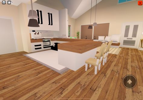 Club Roblox Kitchen, Roblox Kitchen Ideas, Club Roblox Kitchen Ideas, Roblox Kitchen, Roblox Decor, Roblox Aesthetic, Roblox House, Roblox Ideas, Ideas Kitchen