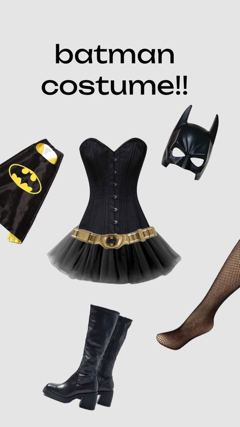 #halloween #costume #batman #batmancostume Batgirl Halloween Costume, Superhero Halloween Costumes, Batman Halloween, Batman Costume, Duo Halloween Costumes, Halloween Inspo, Halloween 2, Couples Costumes, Batgirl