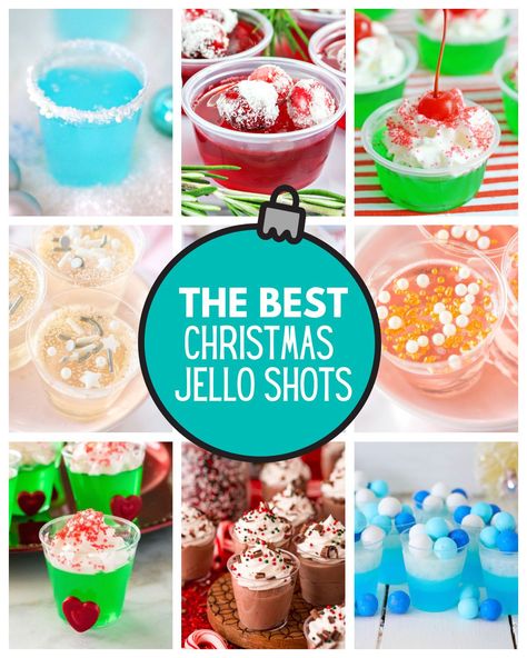 Christmas Tree Jello Shots, Christmas Shots Alcohol, Holiday Shot Recipes, Themed Shots, Holiday Jello Shots, Fun Christmas Drinks, Easy Jello Shots, Christmas Jello, Christmas Jello Shots