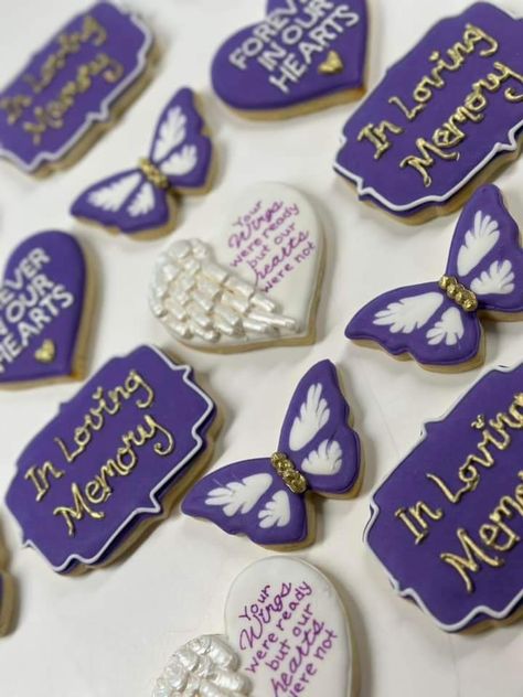 Sympathy Cookies Decorated, Cookie Art, Sugar Cookies, Cookie Decorating, Birthday