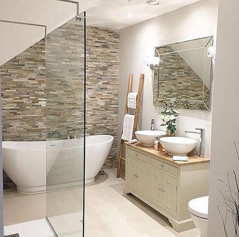 Oh to have a bathroom big enough for a his and hers sink What a fantastic job @wellswoodhomes have done here #bathroominspo #bathroominspoweek #hisandherssinks #doublesink #doublevanity #doublevanitysink #bathroomideas #bathroomdesign #bathroomdesignideas #propertydevelopment #interiorinspo #interiors #interior #interiorideas #homerenovations #bathroomrenovations His Hers Sink, His And Hers Ensuite, Double Sink Ensuite Bathroom, Master Ensuite Bathroom Wet Room, Ensuite Sink With Storage, En Suite Shower Room Double Sink, Emma Sims Hilditch Bathroom, His And Her Sinks, Small Bathroom Styles