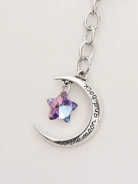 Moon & Star Charm Keychain | SHEIN USA Moon Keychain, Charm Keychain, Moon Star, Star Charms, Stars And Moon, Cute Jewelry, Pretty Things, Keychains, Baby Shower