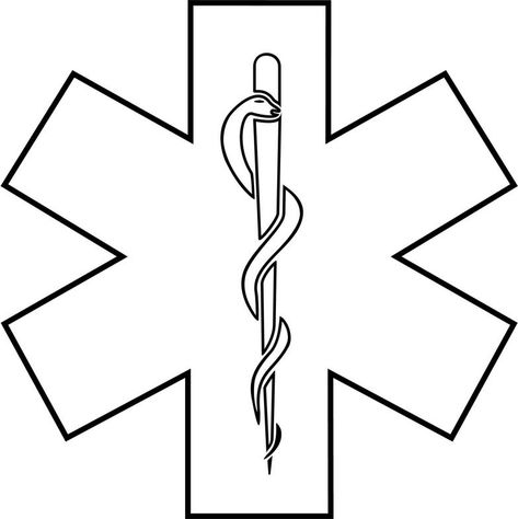 EMT Star of Life Clip Art Star Of Life Tattoo Ems, Ambulance Tattoo, Paramedic Symbol, Paramedic Tattoo, Star Of Life Ems, Ems Tattoos, Cnc Machine Projects, Emt Paramedic, Aries Tattoo