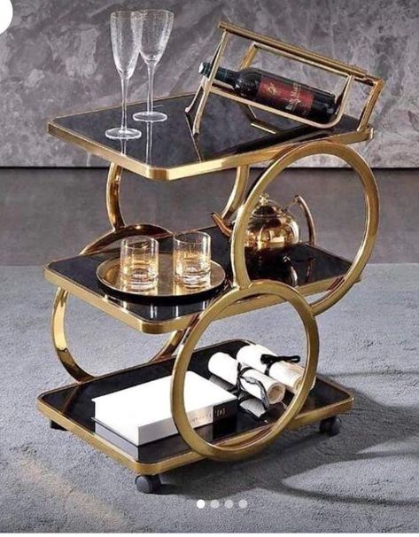 Modern Bar Cart, Bar Trolley, Rolling Bar Cart, Serving Trolley, Bar Cart Styling, Tempered Glass Shelves, Bar Cart Decor, Wine Rack Wall, Entertainment Space