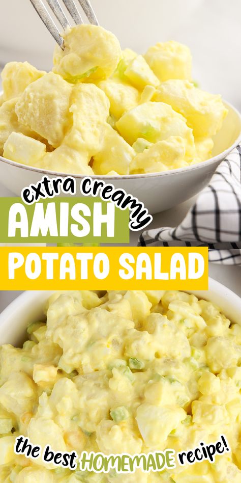 Amish Potato Salad, Buttermilk Fried Chicken Tenders, Amish Potato Salads, Salad With Homemade Dressing, Best Potato Salad Recipe, Homemade Potato Salads, Potato Salad Dressing, Potato Salad Recipe Easy, Potato Salads